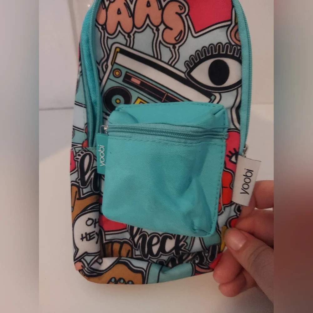 Yoobi Mini Backpack Pencil and Accessories Pouch with Elastic Band